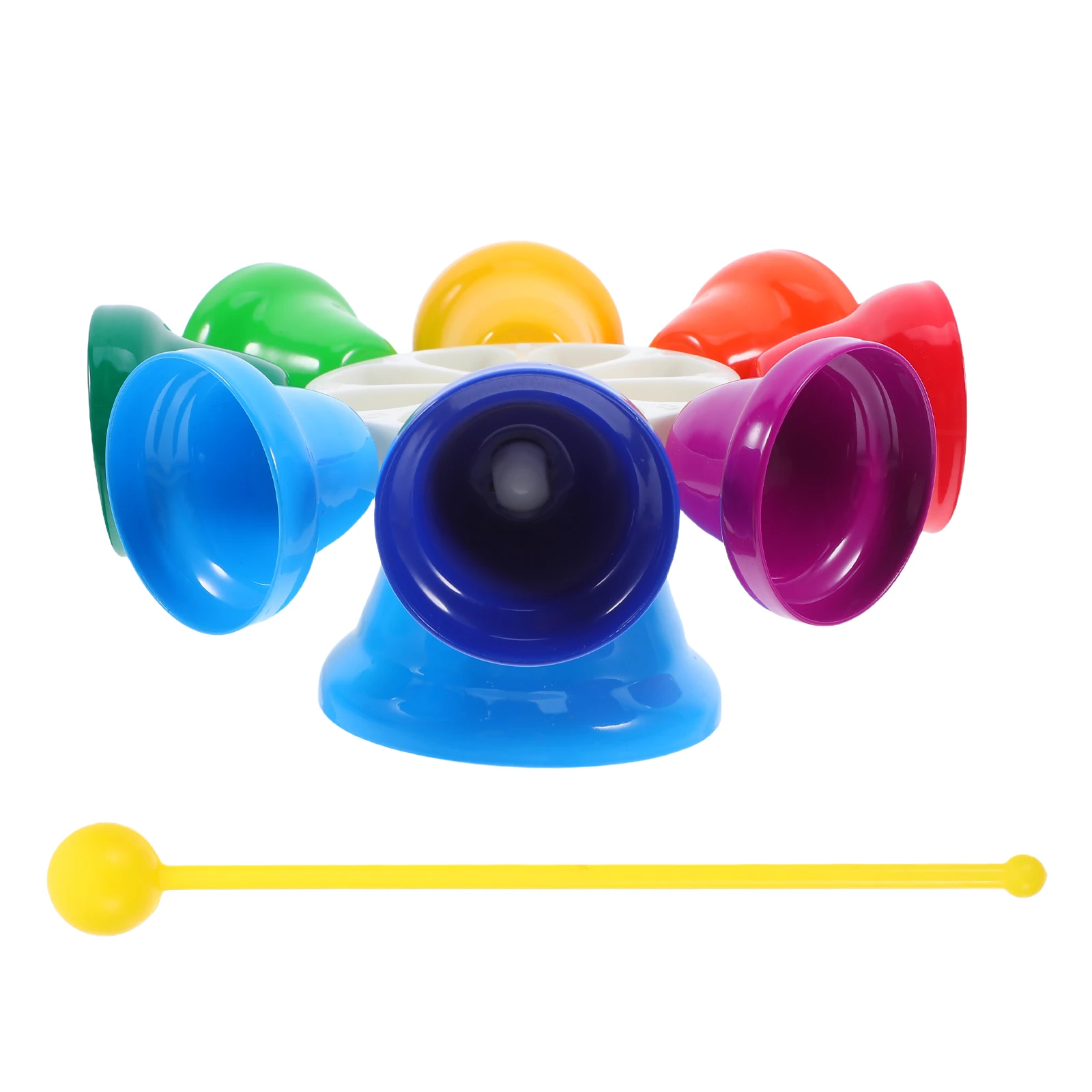 

Colorful Handbells Light Sturdy Loud Clear Sound 8-Tone Octave Percussion Kindergarten Educational Teaching Aid
