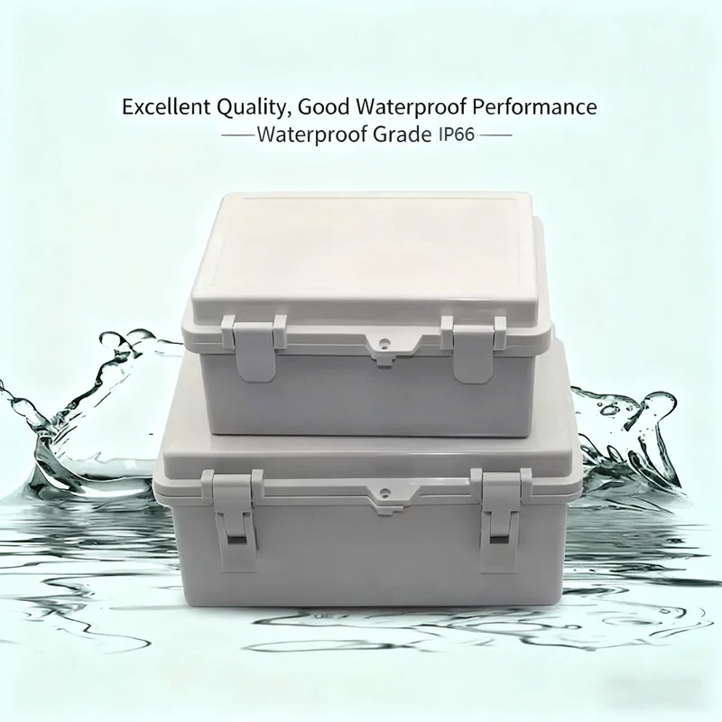 IP66 Waterproof Plastic Enclosure With Hasp Electrical Junction Box Outdoor Sealed Switch Power Case Distribution Boxes