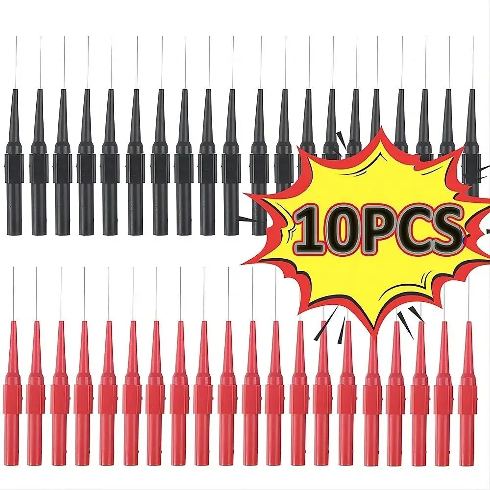 10pcs 0.7mm Tip Multimeter Tester Brass Low Resistance Diagnostic Tools Rust-proof Wire Piercing Multimeter Probes