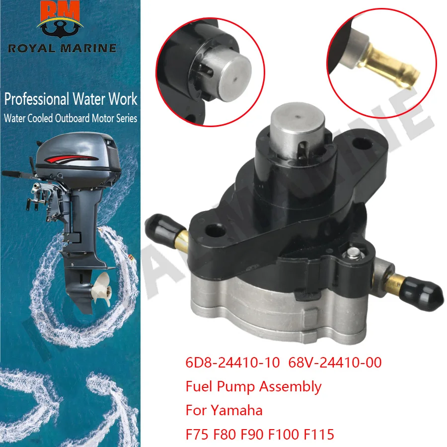 

Fuel Pump Assy 6D8-24410-10 68V-24410-00 For Yamaha Outboard Motor MF75 F80 F115 LF115 Mercury Mariner 880890T1 880980A02