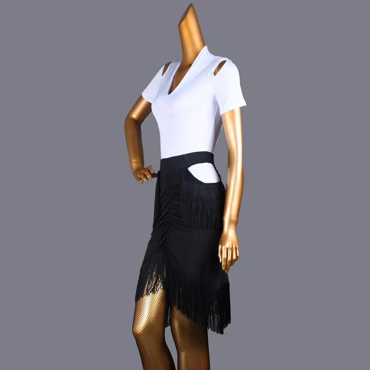 Adult Latin Dance Rok Vrouwen Omzoomd Latin Rok Cha Cha Rumba Samba Sexy Dans Praktijk Kleding