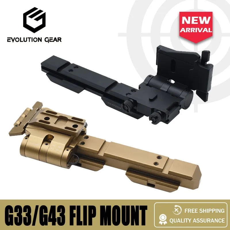 

0.41" 0.625" Flip Mount Riser System Side Flip Sets for G33 G43 3X Magnifier and Exps3 Holographic Sight CNC Metal for Hunting