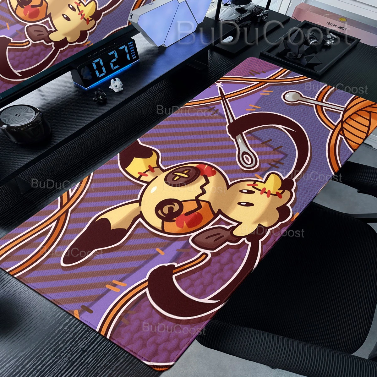 Mouse Pad Gamer XXL Mousemat P-pokemon Mimikyu Cute Desk Mat Office Carpet Gamer Natural Rubber Mousepad PC Keyboard Accessories