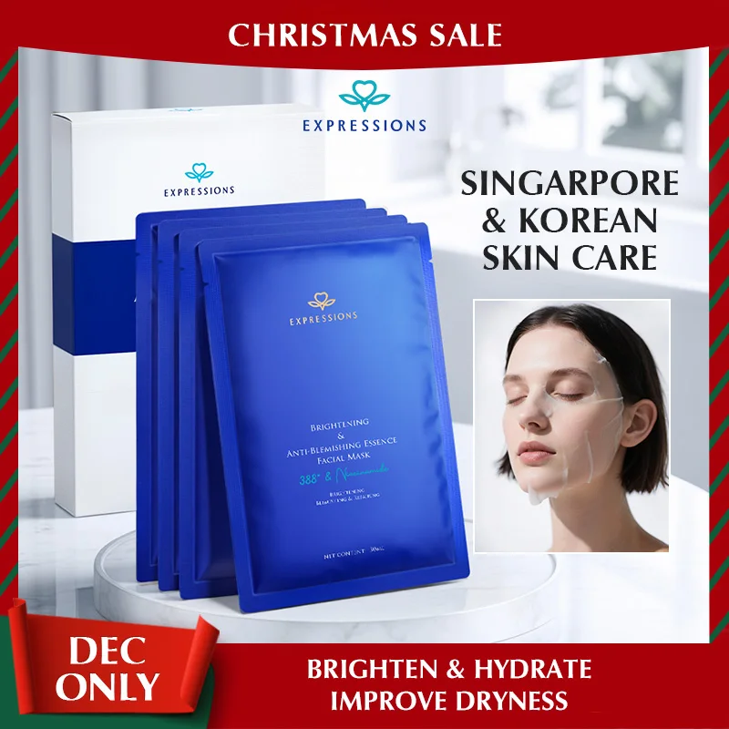 

EXPRESSIONS BRIGHTENING & ANTI-BLEMISHING ESSENCE FACIAL MASK CRYSTAL CLEAR AND RADIANT, HYDRATED AND PLUMP