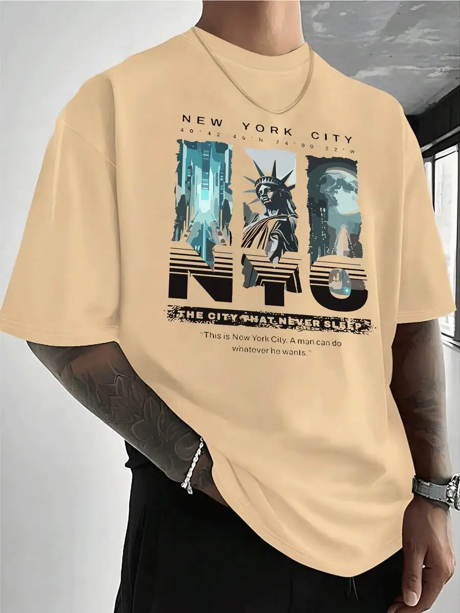 

New York City Graphic Print T-Shirt Heavy Cotton Casual Tee