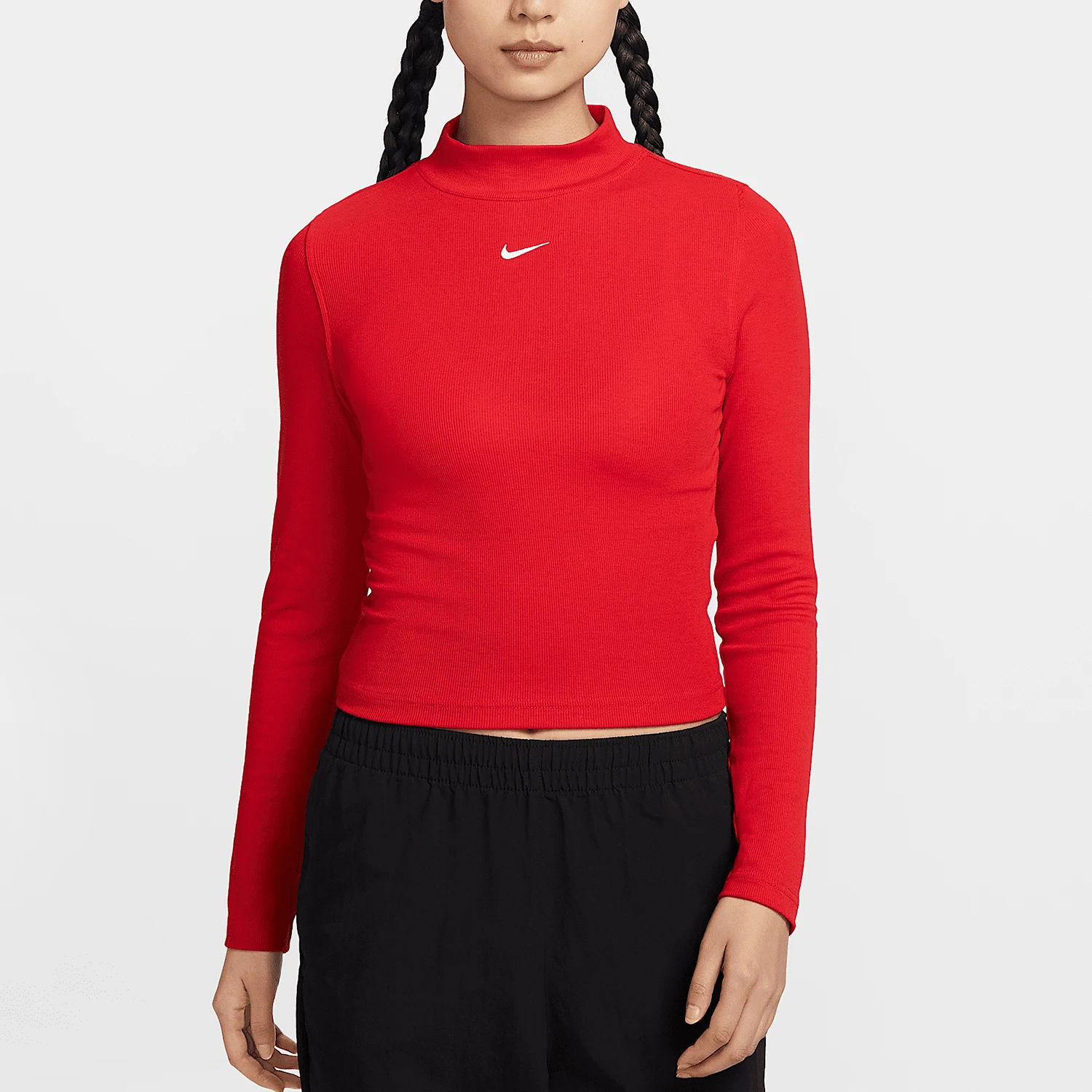 Nike genuine new women's fashionable, simple, tight fitting sports long sleeved T-shirt DV7881-657