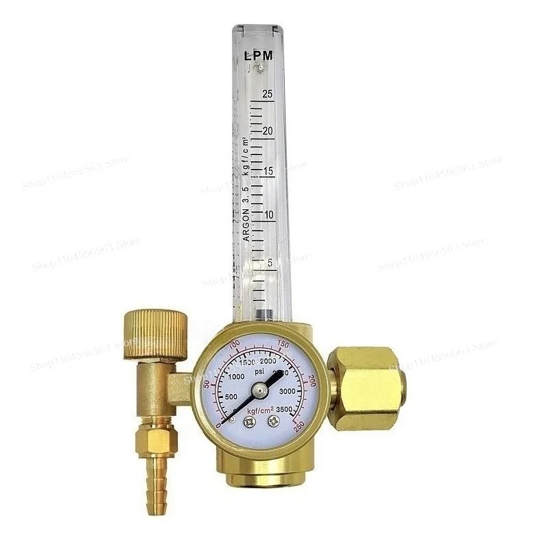 Welding Accessories AR-191 Argon Gauge TIG Welding Pressure Reducer with Flow Meter Full Copper Cylinder Pressure Relief Valve
