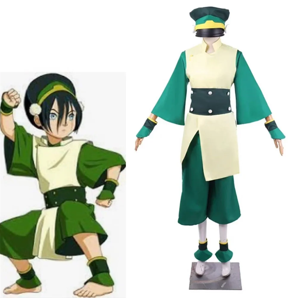 

Avatar The Last Airbender Toph Beifong Cosplay Costume Adult Halloween Costume Full Set