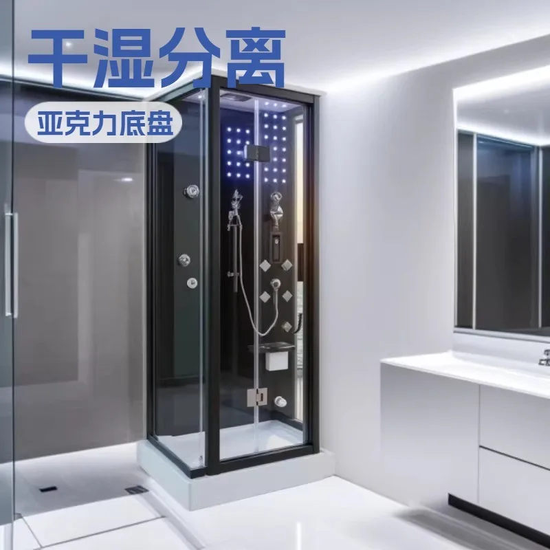 hower steam single wet and dry separation integrated acrylic top chassis sauna  sweat steam