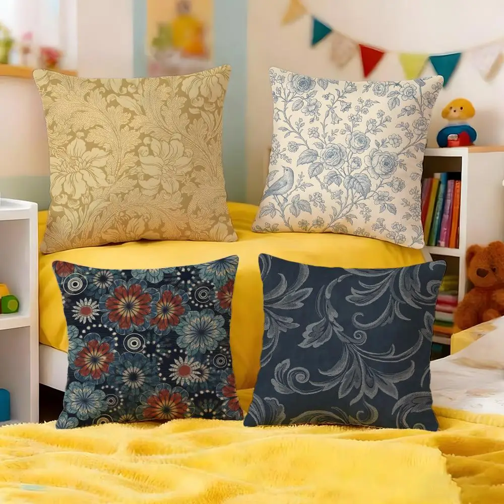 Regular Retro Texture Cushion Cover Premium Soft Pillowcase Skin-Friendly Breathable Multi-Purpose for Home Office Travel