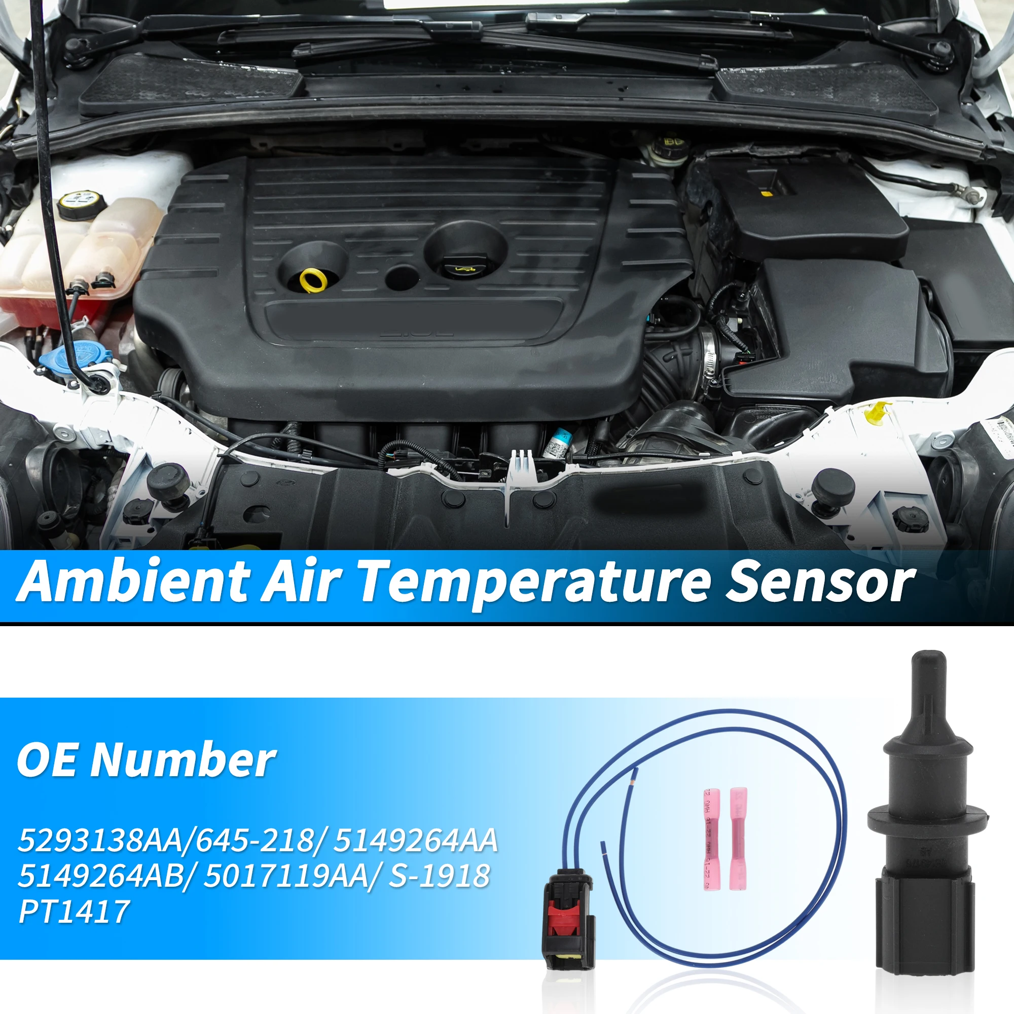 UXCELL No.5293138AA Ambient Air Temperature Sensor with Connector Pigtail Plug