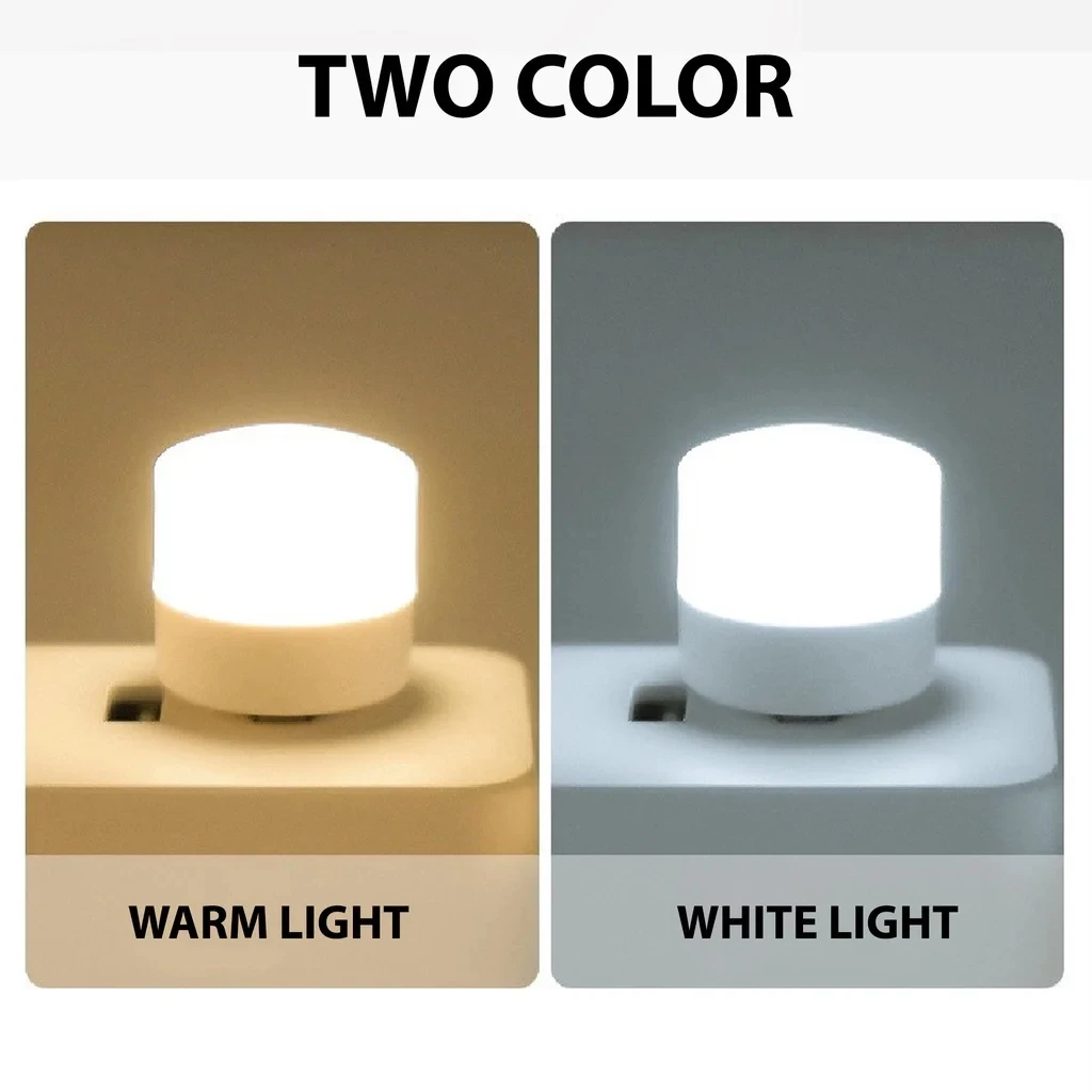 1/10Pcs USB Night Light Mini LED Night Light USB Plug Lamp Power Bank Charging USB Book Lights Round Reading Eye Protection Lamp