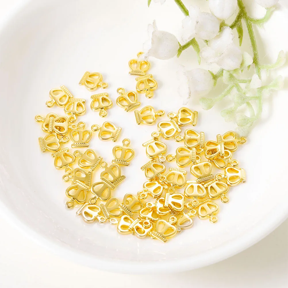 

20 Pcs Golden Crown Jewelry Accessories DIY Handmade Headdress Accessory Hollow Out