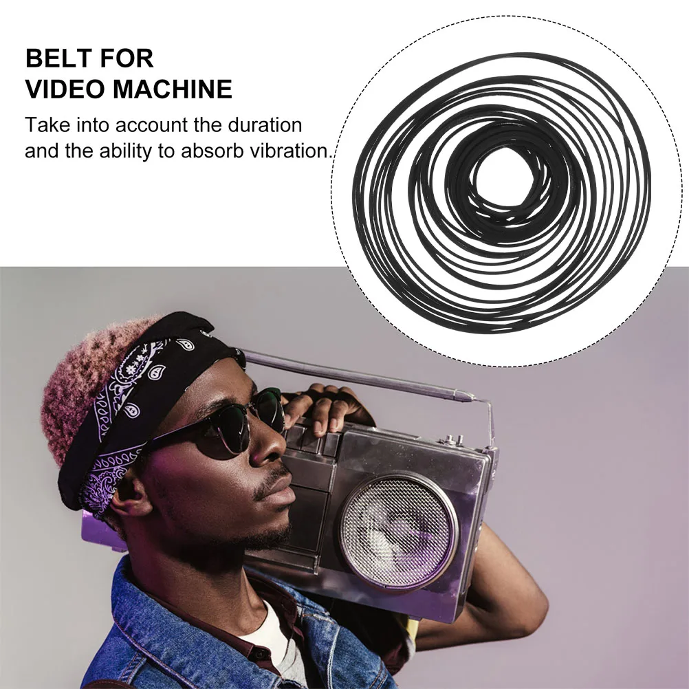 

90Pcs Square Cassette Drive Belts Rubber Belts for Recorder Repair Maintenance Smooth Transmission Compatible with Most Tape