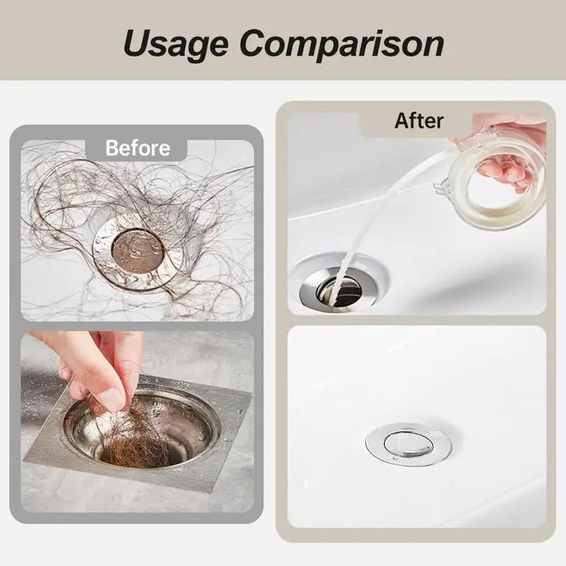 Herramienta de drenaje para eliminar obstrucciones, removedor de vello, serpiente de pelo, abridor de drenaje, desatascar su fregadero, ducha, bañera, 17 pulgadas