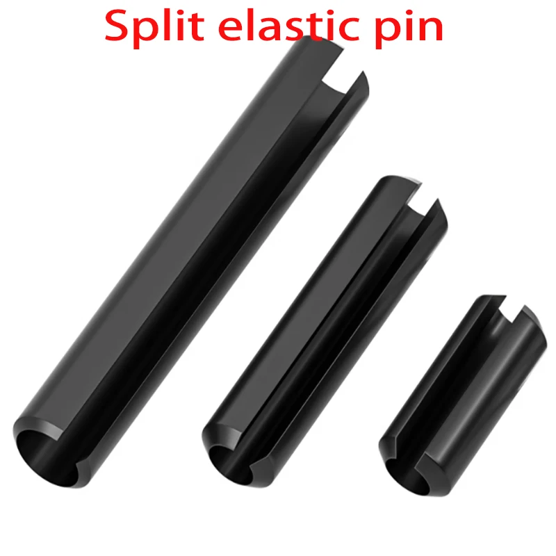 M1.5 M2 M2.5 M3 M4 M5 M6 Black Elastic Split Pin Spring Cylindrical Pin Cylindrical Hollow Dowel