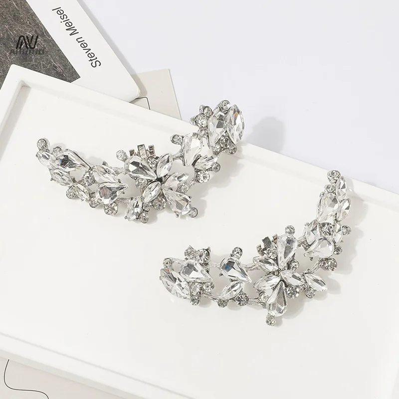 1Pc Buty damskie Kwiatowa klamra DIY Rhinestone Klips do butów Odpinane buty ślubne Wysoki obcas Akcesoria do butów Błyszczące ozdoby do butów — zdjęcie 7