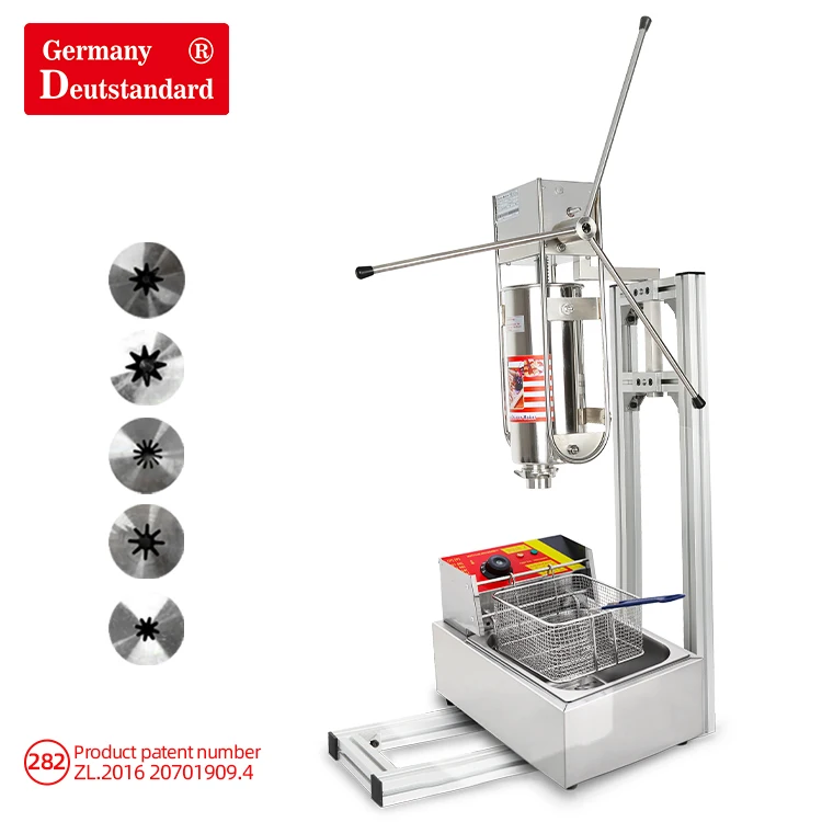 Gran oferta de máquinas de refrigerios, máquina de churros de 5L, máquina para hacer churros con freidora, precio de fábrica