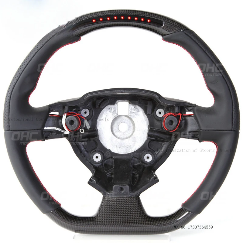 Suitable for Ferrari California T F12 Sergio carbon fiber car steering wheel LED racing lights view 2