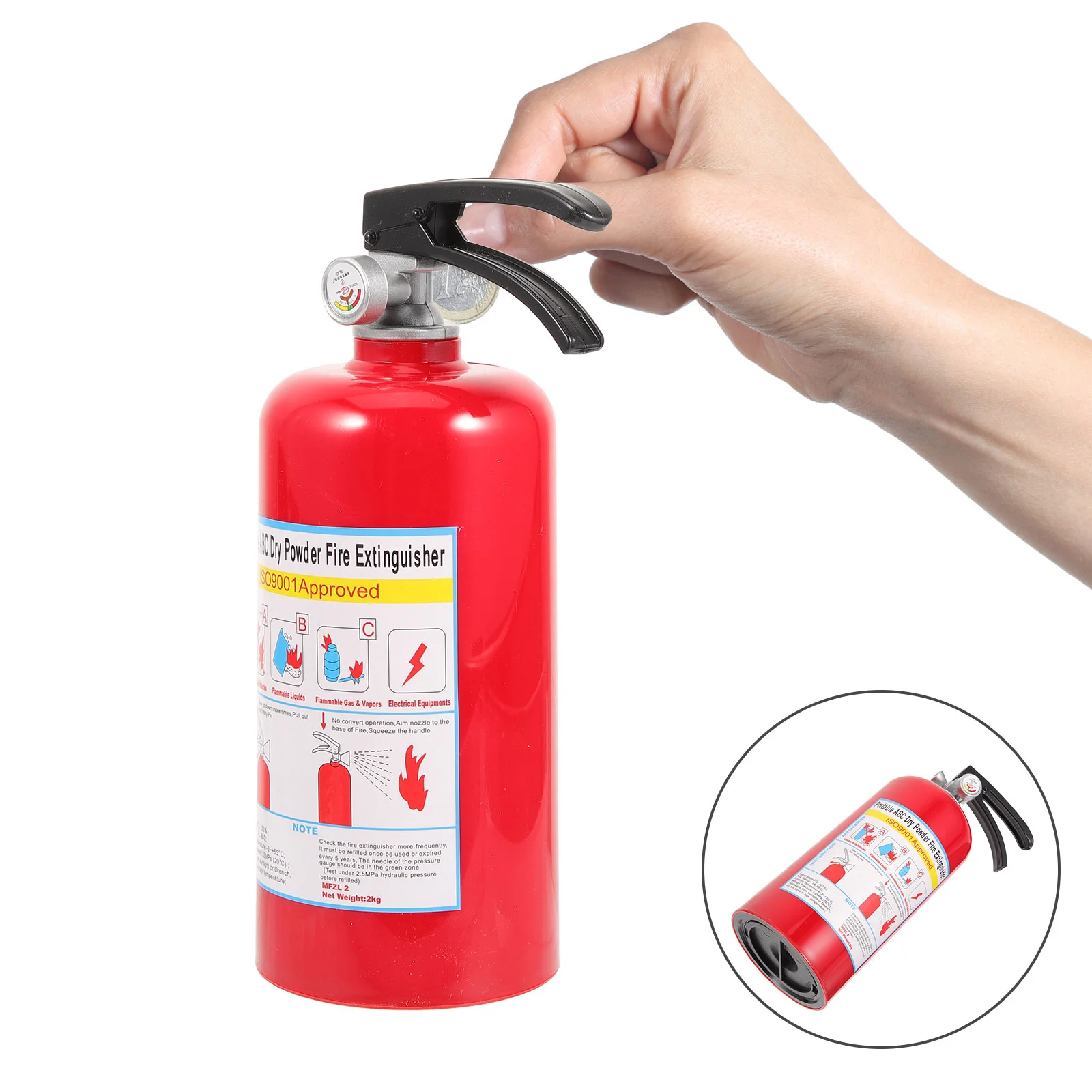 Personality Fire Extinguisher Piggy Bank Travel Children’s Toys Girls Gift Aluminum Alloy Kids