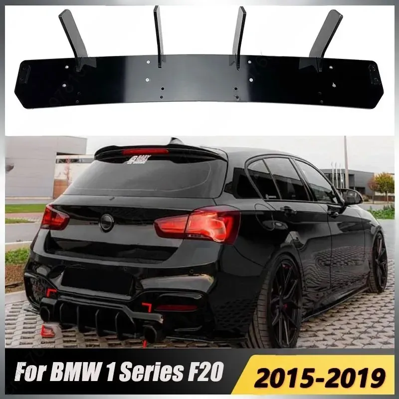 Auto Heckstoßstange Lippe Für BMW 1er F20 LCI M140i 2015-2019 MP Stil Diffusor Splitter Flossen Auto Aftermarket Auto Zubehör