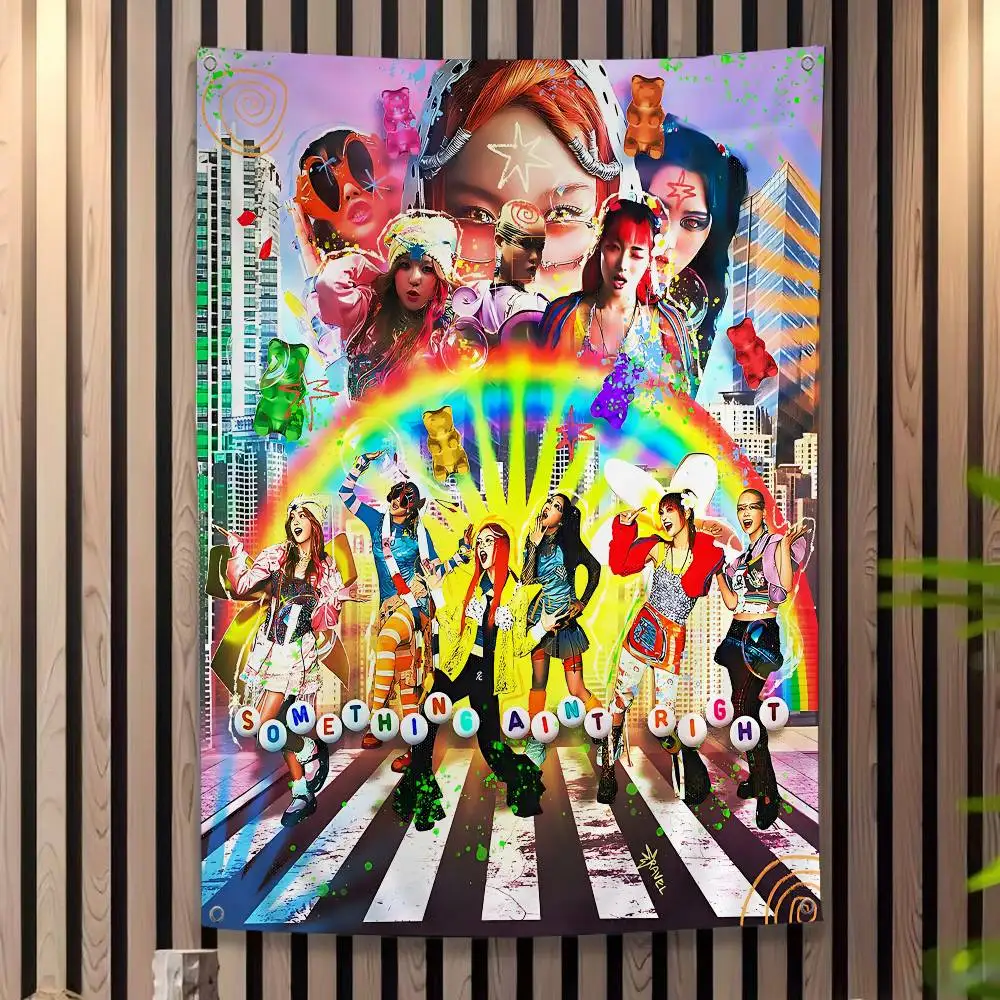 Kpop XG Group Family Gatherings Outdoor Atmosphere Flags Camping Decorations Banners