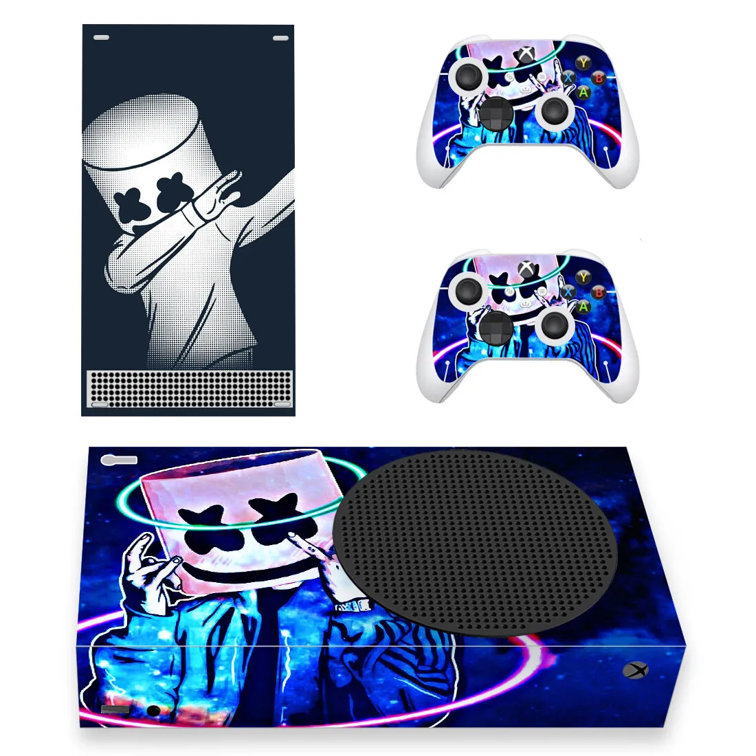 New Skin Sticker Decal Cover for Xbox Series S Console and 2 Controllers Xbox Series Slim XSS Skin Sticker Vinyl