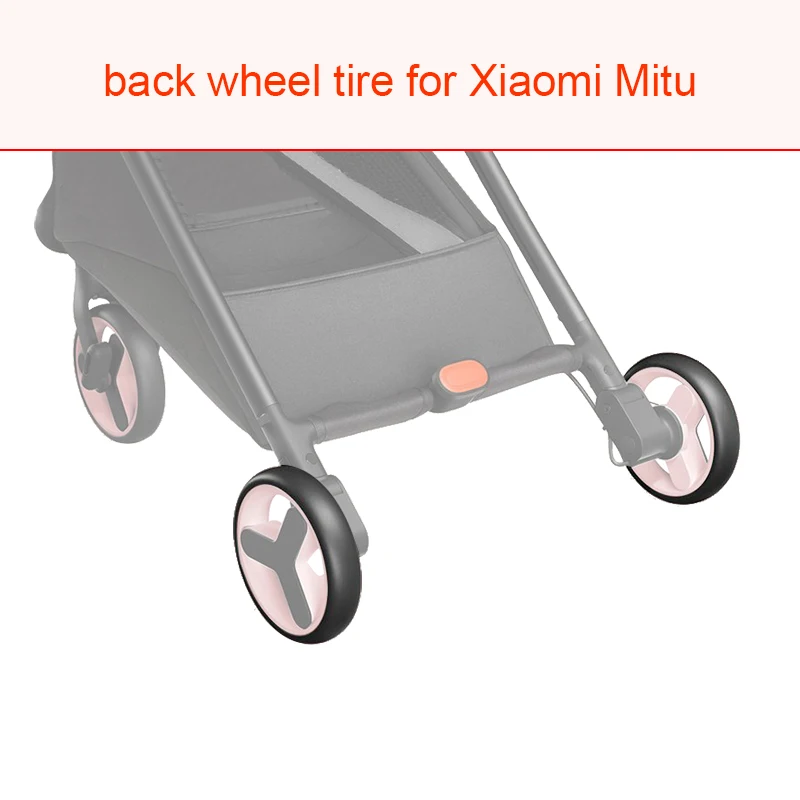 Stroller Tire For Xiaomi Mitu Buggy Back Wheel PU Tubeless Tyre Cover Rear Wheel Casing Baby Buggy Replace Accessories