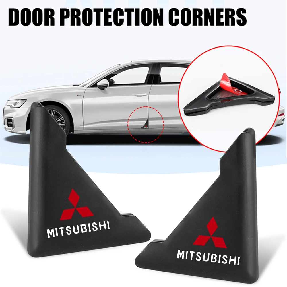

2PC Car Door Corner Silicone Anti-collision Protection Sticker For Mitsubishi Asx Lancer L200 Pajero Attrage Xpander Mirage ASX