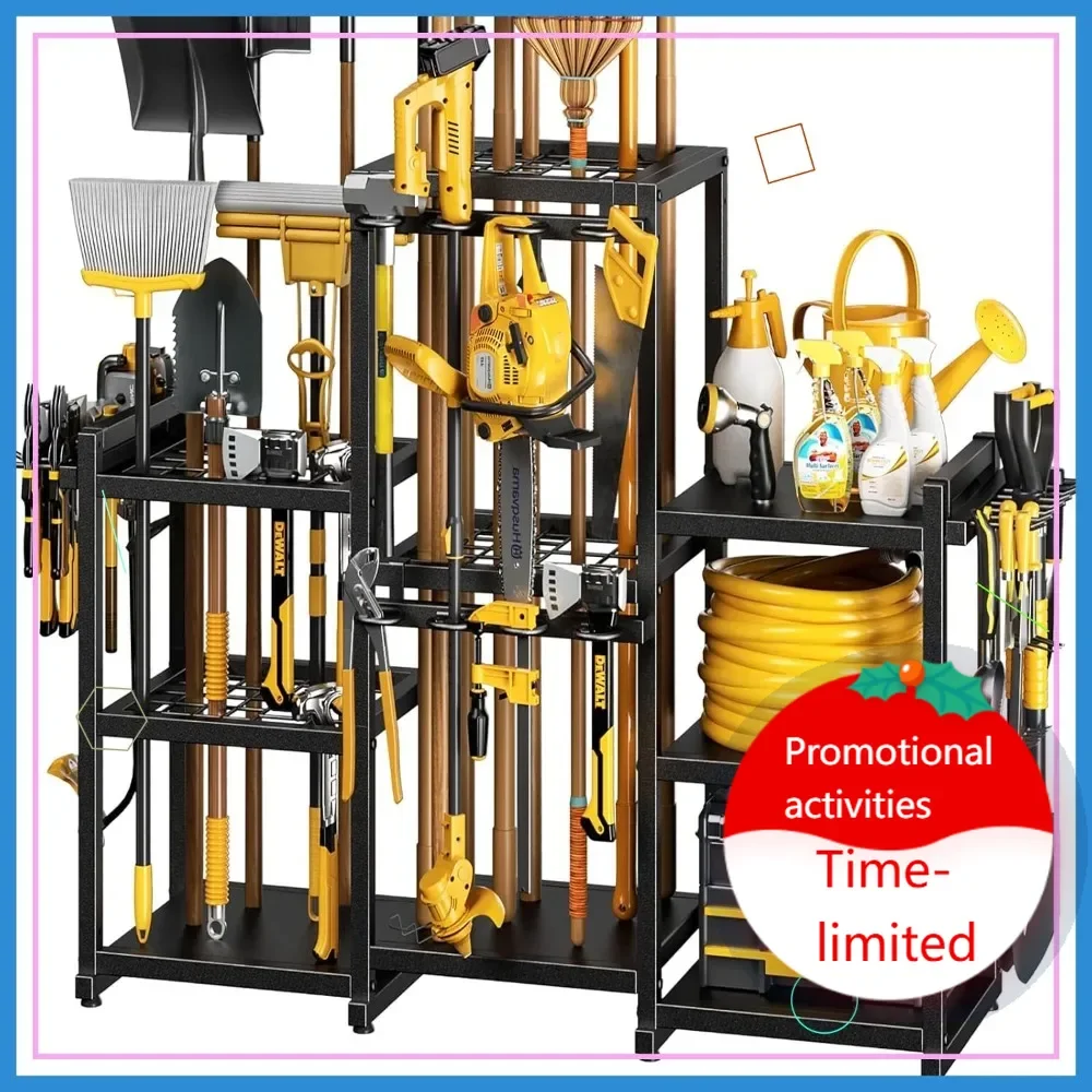 

Горячая распродажа: Большой органайзер для садовых инструментов, вмещает 86 инструментов, прочная отдельно стоящая стойка для хранения для гаража, двора, сарая.