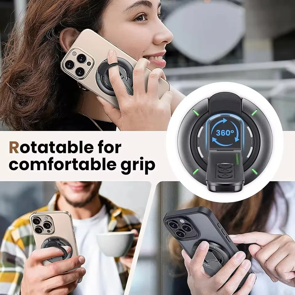 1Pc 360 ° Roration Stand for Mobile Phone Magnetic Ring Phone Grip Magnetic Suction Handphone Gym Universal Finger Ring Bracket