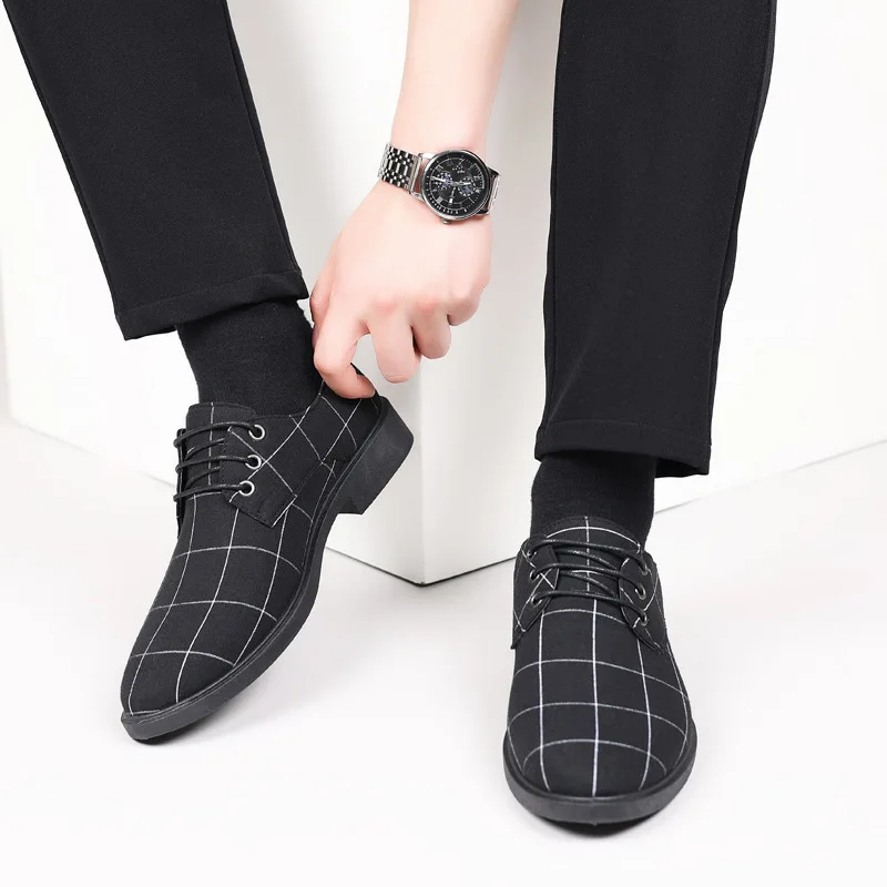 

Luxury Business Oxfords Men Leather Shoes Breathable Formal Dress Shoes Male Office Wedding Flats Rubber Footwear Loafers Men