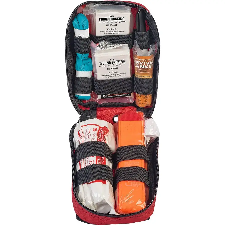 

Public Access Individual Bleeding Control Kit Basic NAR Compact Blood Control Bag with CAT Tourniquet, ETD, Gauze, Survival Blan