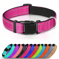 Reflective Dog Collar Soft Padded Breathable Safety Stripes Adjustable Cute Puppy Pet Necklace for Small Medium Large Dog