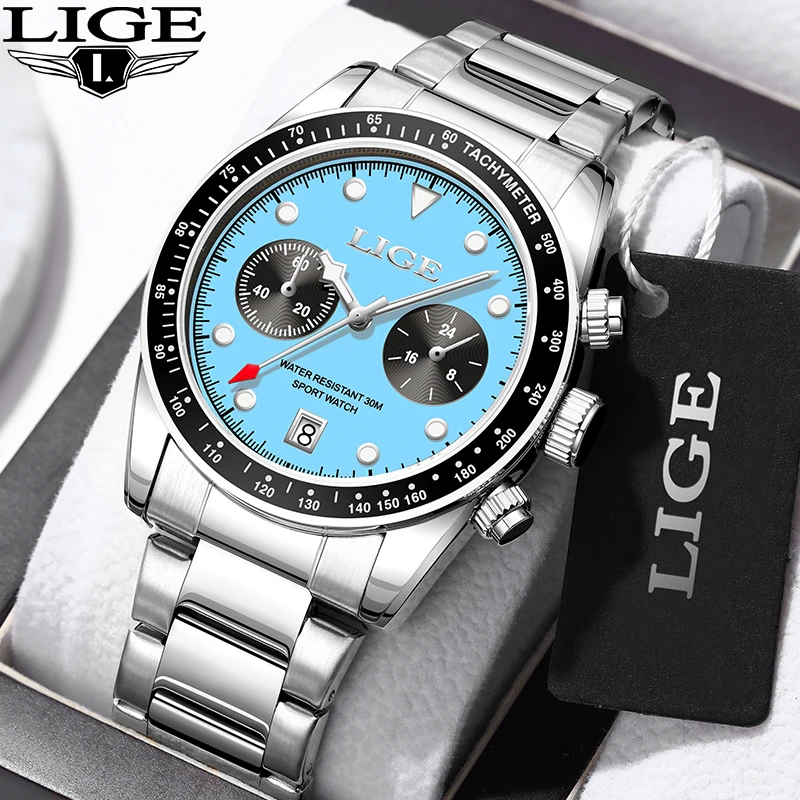 

Man Watch LIGE Fashion Business Brand Luxury Casual Sport Luminous Waterproof Quartz Watch Mens Wristwatch Calendar Reloj Hombre