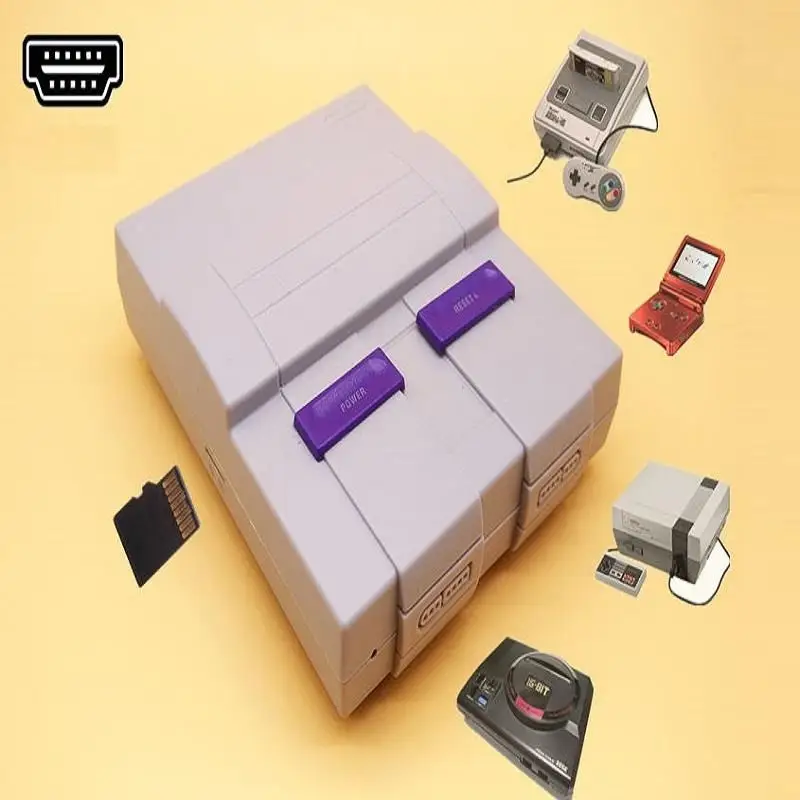 New Retro Game Console with TF Card Slot for Snes For Nes For Sega Megadrive For GBA Support Save & Load HDMI-Compatible