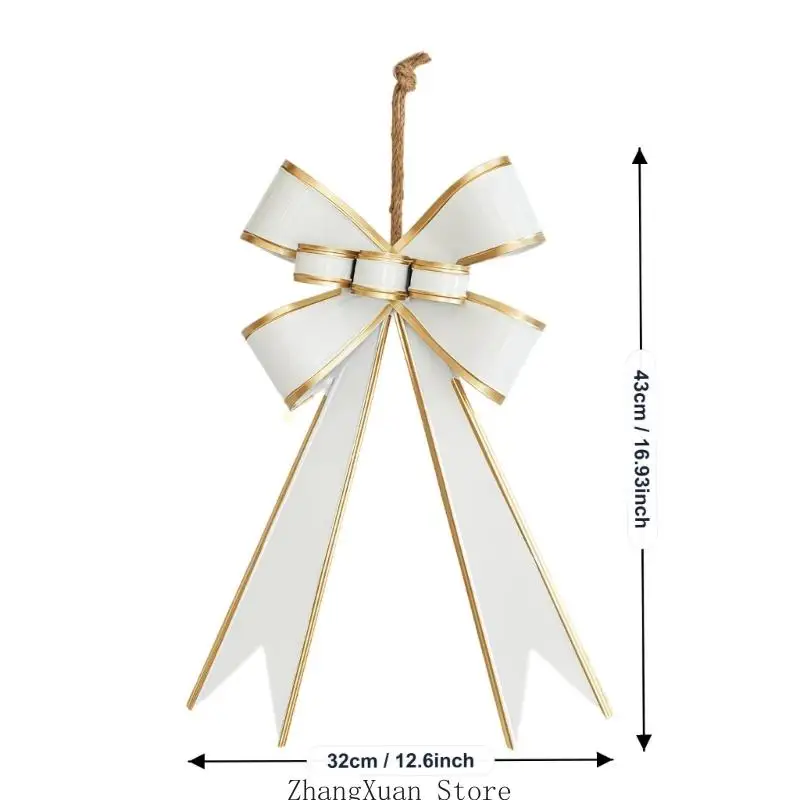 Weihnachtsbaum-Eisen-Schleife zum Aufhängen, Ornament für Einzelhandelsfenster und Geschenkdisplays, 3 x – Detail 7