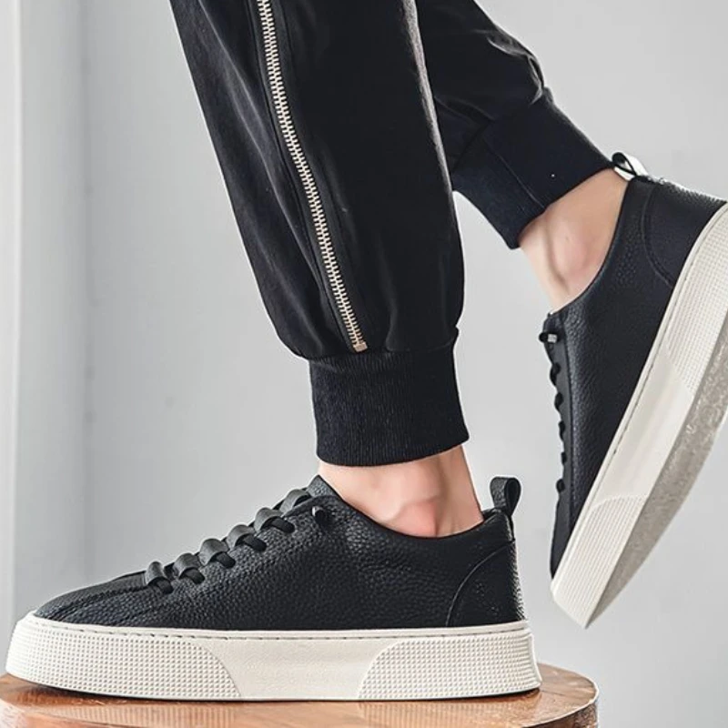 

Мужская повседневная обувь с круглым носком, увеличивающая рост, мягкая мода, распродажа 2025, обувь без шнуровки по низкой цене, мужская обувь из искусственной кожи