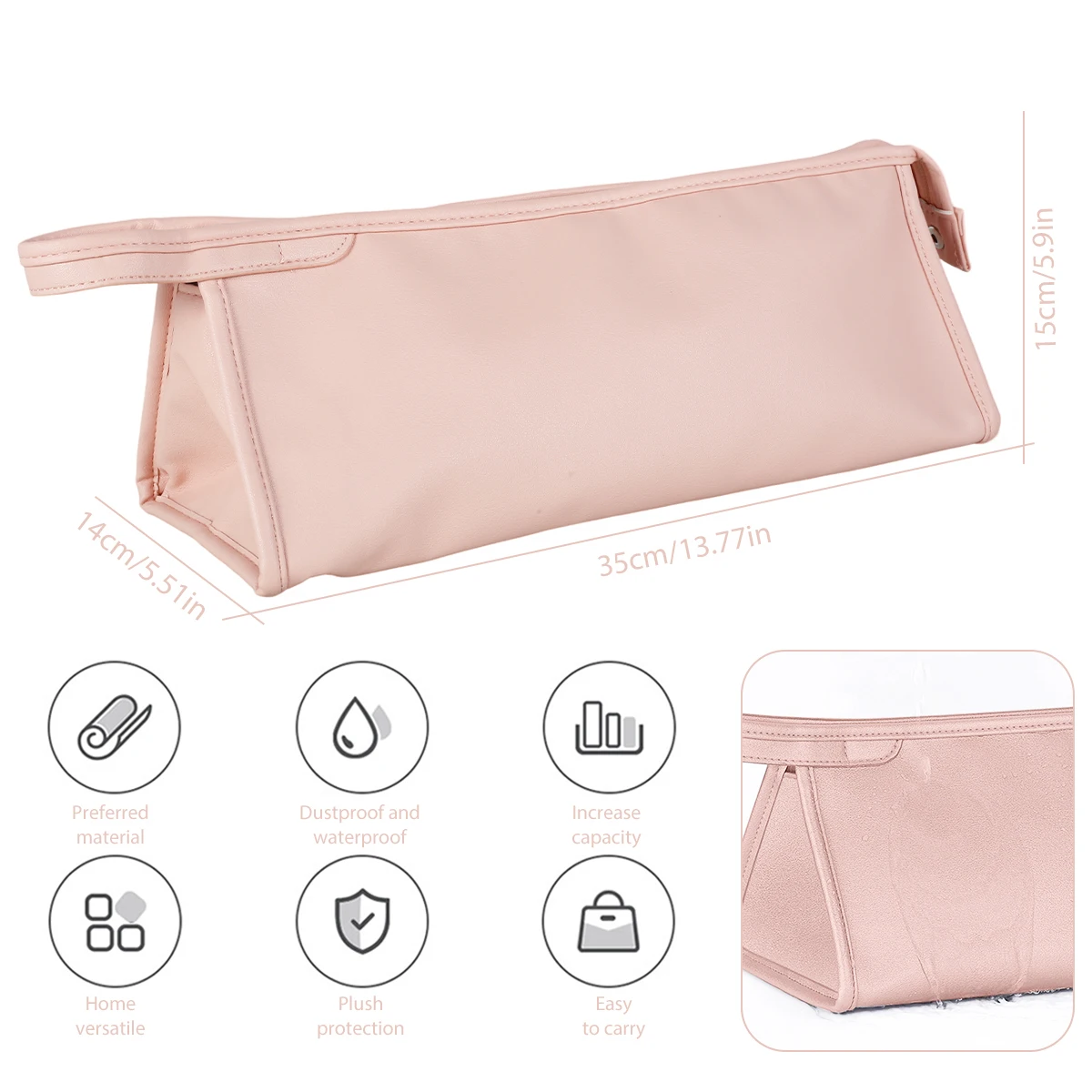 Custodia da trasporto per asciugacapelli Custodia impermeabile per asciugacapelli Borsa portaoggetti in pelle PU Organizzatore da viaggio portatile