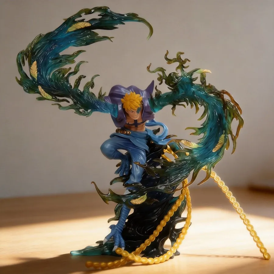 Anime Action Figure One Piece Marco the Phoenix 33cm Model Figurine Home Decoration Anime Fans Collection Gift