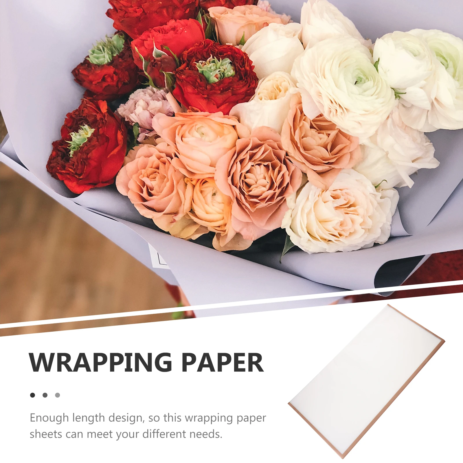 

20 Sheets Gold Edged Wrapping Paper Floral Packing DIY Bouquet Papers Decorative Materials Gift Wrap Packaging Supplies