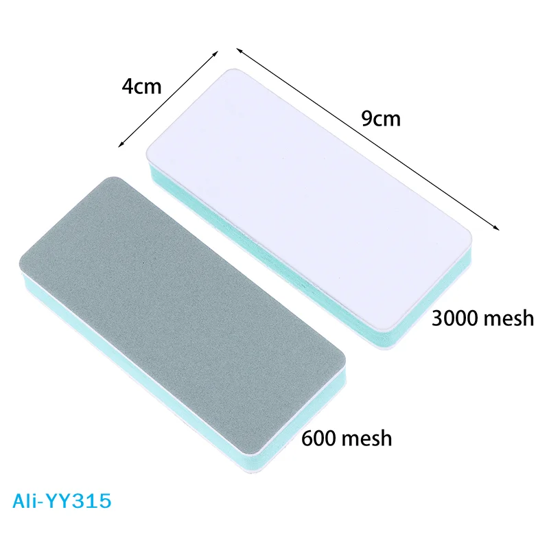 

【Y】5 шт. двусторонних шлифовальных губок 600 # & 3000 # Многофункциональные многоразовые шлифовальные блоки Grit для полировки ремешков часов и ногтей