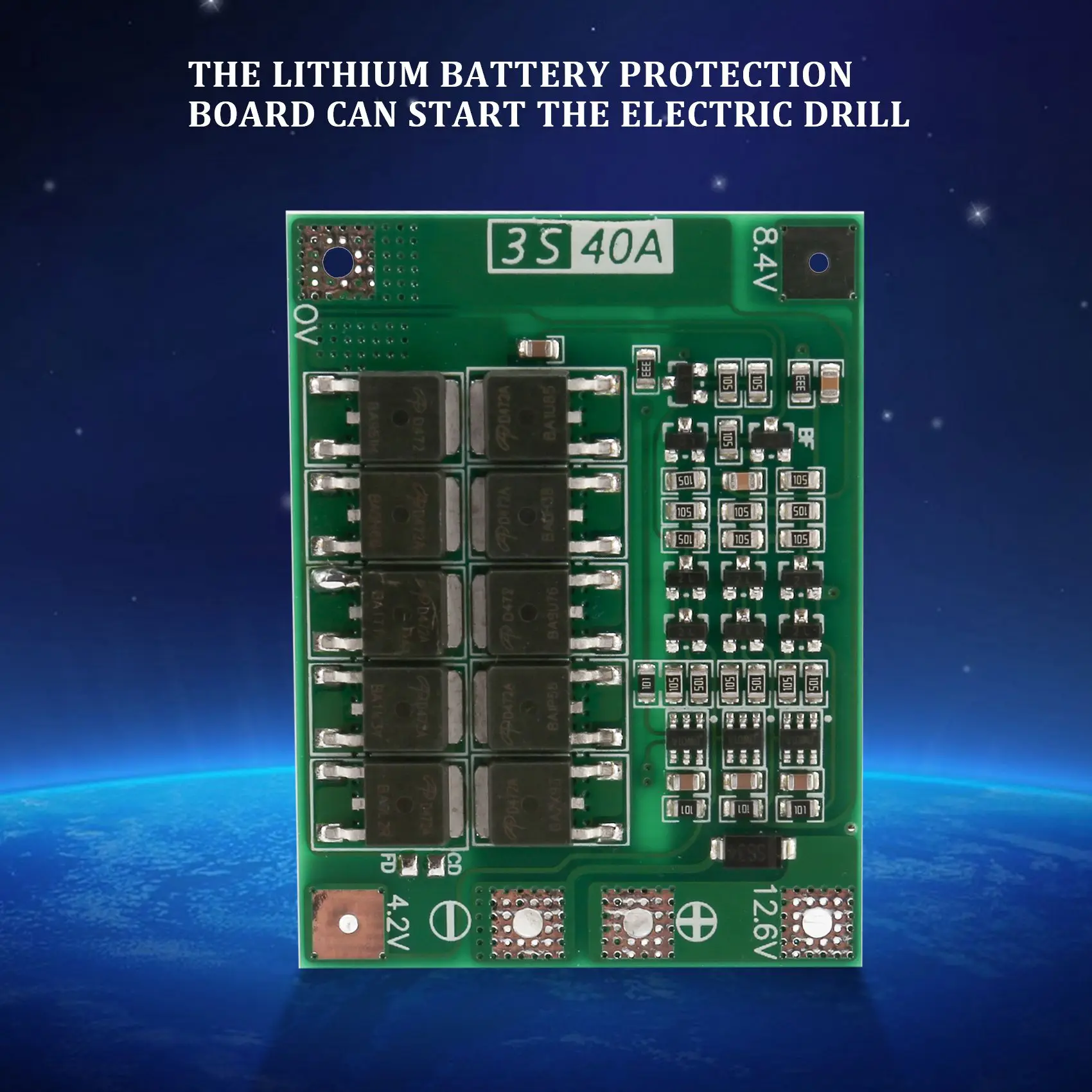 Placa de proteção do carregador de bateria de lítio 3s 40a 18650 li-ion pcb bms para motor de perfuração 11.1v 12.6v módulo de célula lipo