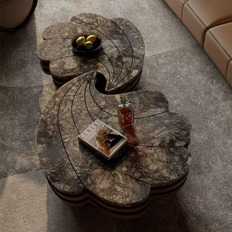 

Легкий роскошный итальянский журнальный столик, большая квартира, гостиная, ультра роскошный современный дом, комбинация микрокристаллического камня в стиле ретро