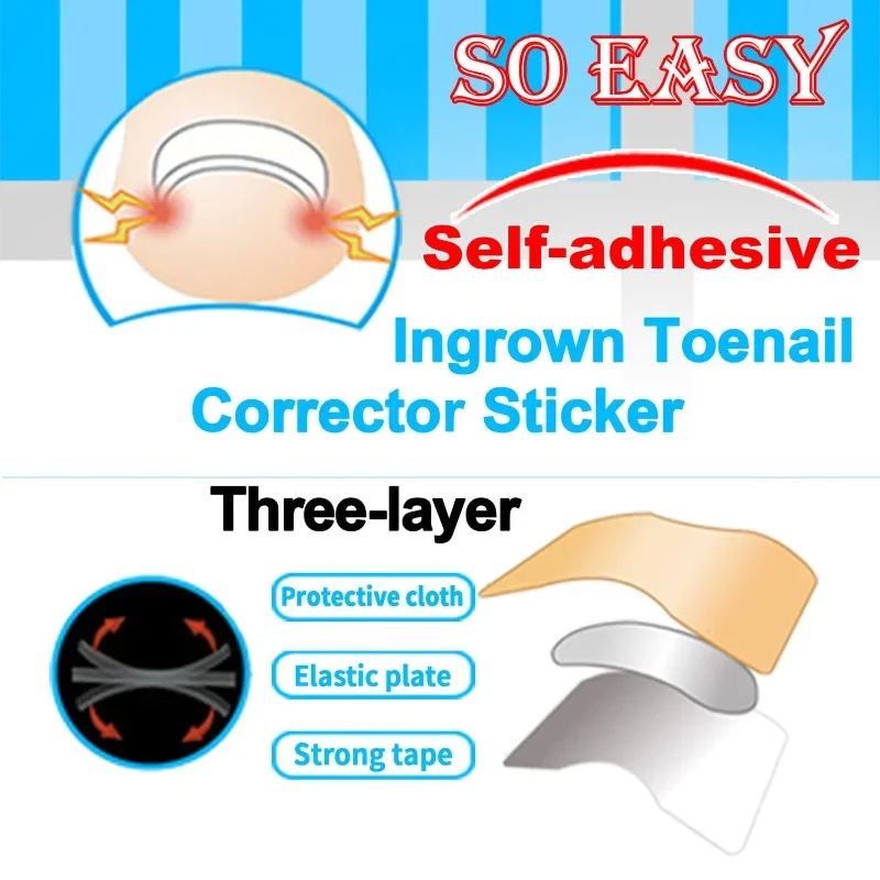 Professional Ingrown Toenail Toolkit with Ingrown Toenail Strips, Curved Toenails Corrector Patch, for Home Pedicure Care