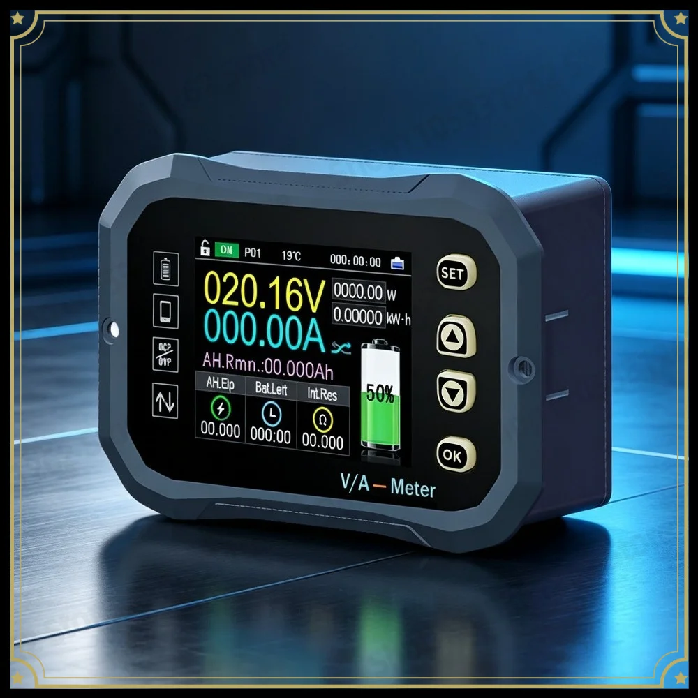KG-F Coulomb Counter Battery Tester, Color Display Voltmeter Ammeter for EV E-Bike