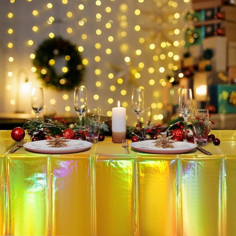 Spillproofs Shinys Lasers Theme Table Cover Disposable Easy Cleanup Party Supply