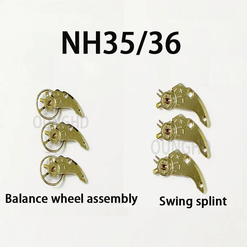 

Suitable for Japanese original NH35 NH36 movement balance wheel assembly full balance balance wheel + swing splint set