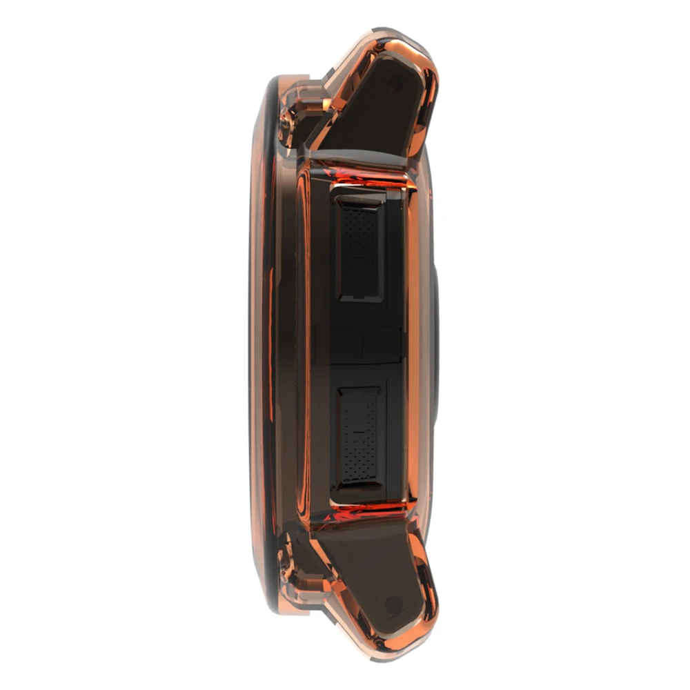 For Garmin Instinct 3 50mm Watch Case Soft TPU Protective Cover - Transparent Orange