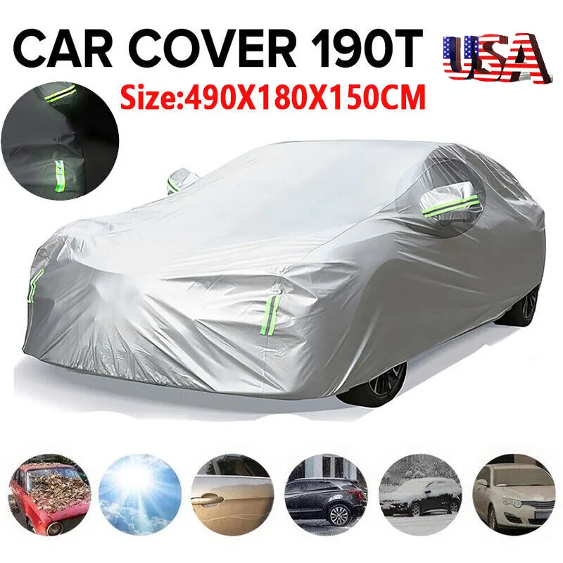 

Car Cover Full Exterior Auto Cover Sunshade Dustproof Protection With Reflective strips Universal for Hatchback Sedan SUV